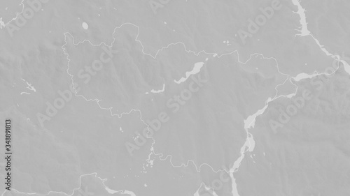 Vladimir, Russia - outlined. Grayscale