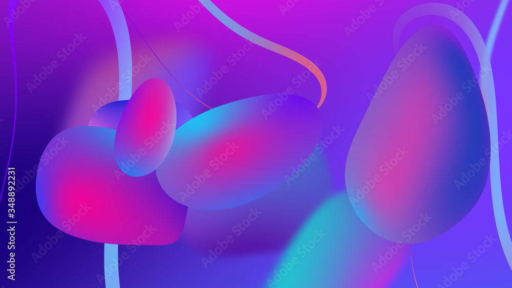 Fototapeta premium Liquid geometric gradient colorful background. Abstract liquid geometric gradient background. 3d render