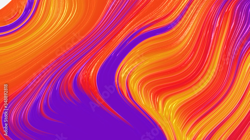 Abstract purple yellow and orange gradient geometric texture background. Curved lines and shape with modern graphic design.