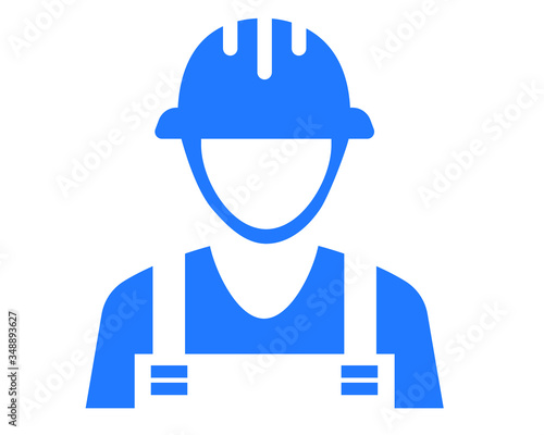 worker icon. industrial workers icon. (blue version)