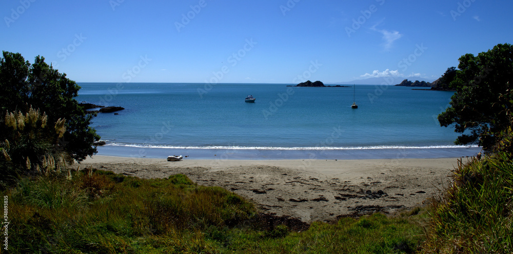 Beautiful beach at Waiheke Island, New Zealand Beautiful beach at Waiheke Island, New Zealand