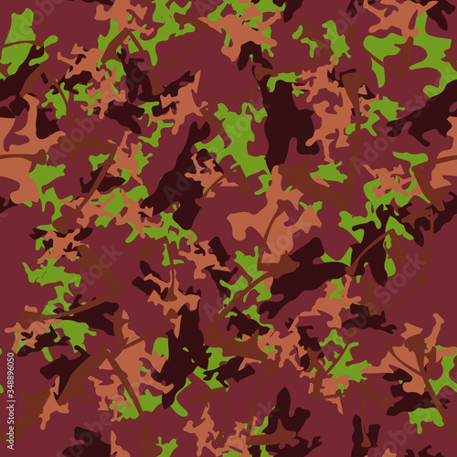 UFO camouflage of various shades of red  brown and green colors