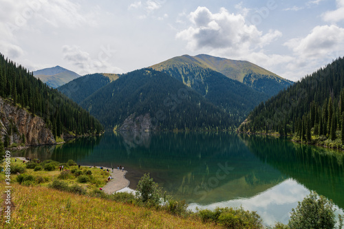 Fototapeta Naklejka Na Ścianę i Meble -  Kolsay lake - mountain lake in Kazakhstan