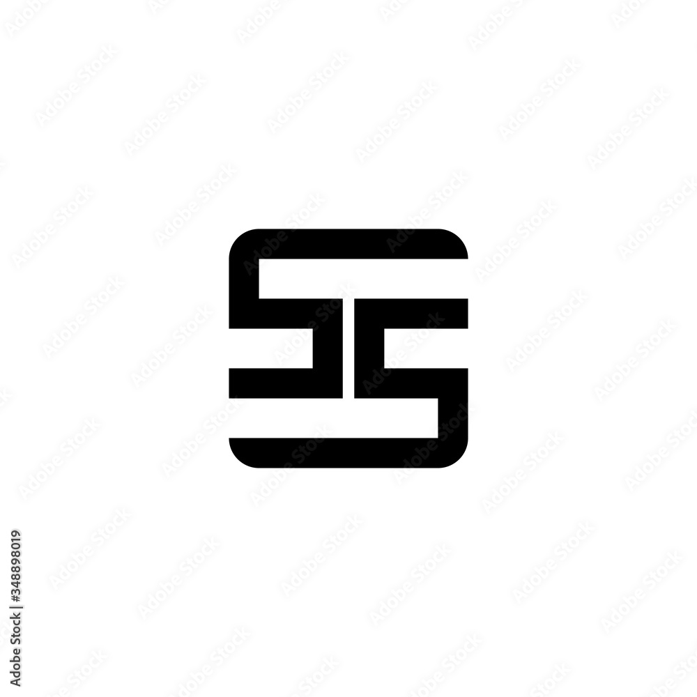 Box Initials Monogram SS Logo Design Vector Box Initials Monogram SS Logo Design Vector