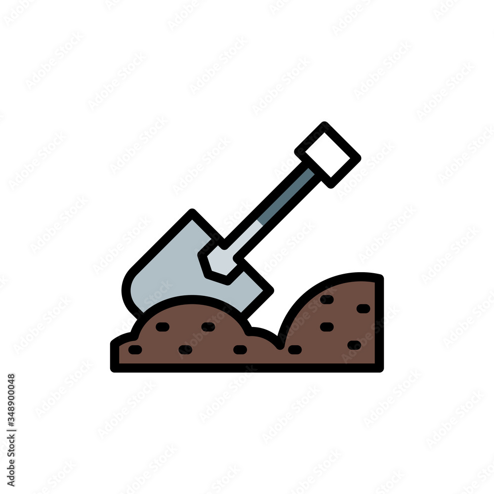 shovel fill outline icon shovel fill outline icon