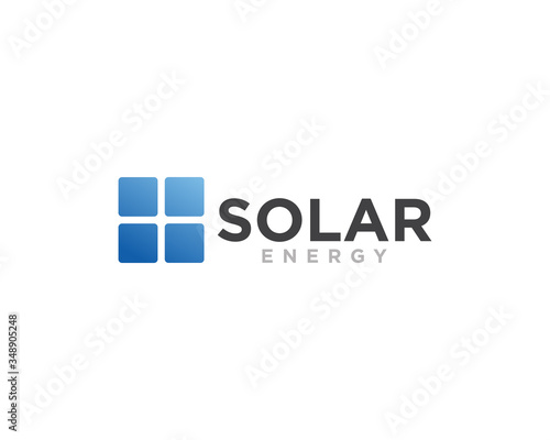 Solar Energy Logo Design Vector Illustration
