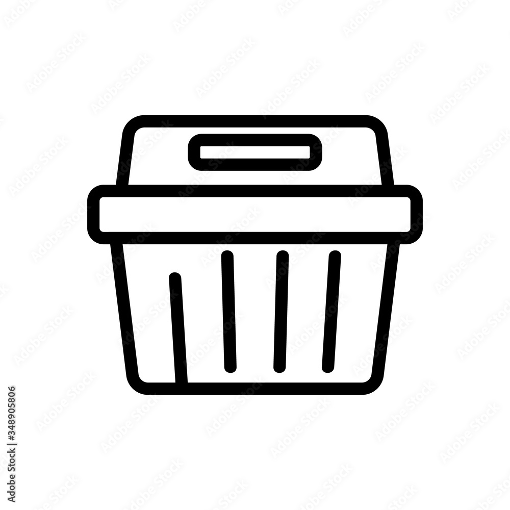 rectangular food container icon vector. rectangular food container sign. isolated contour symbol illustration