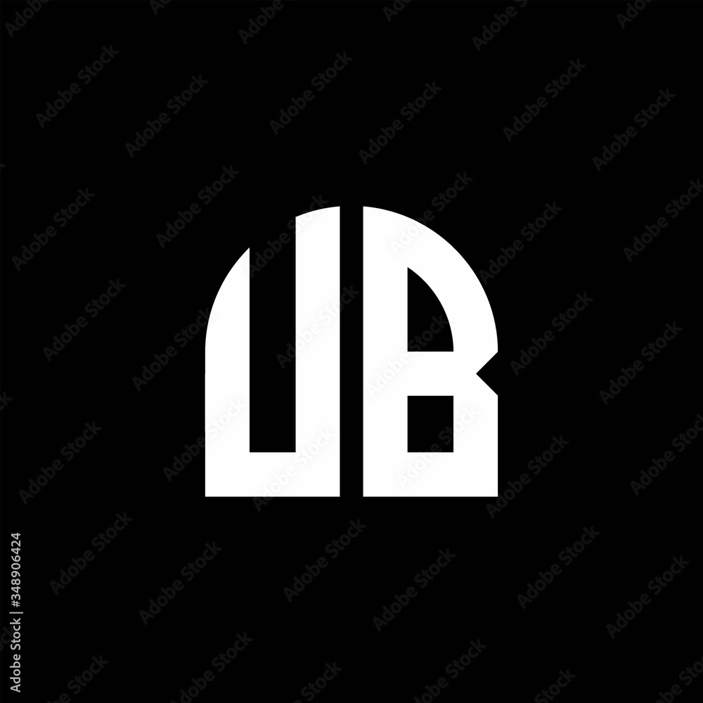 UB monogram logo with curve shape design template Stock Vector | Adobe ...