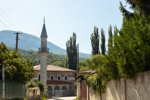 Kokkoz Jami Mosque, also known as Yusupov's Mosque,  Sokolinoe, Crimea, Russia photo