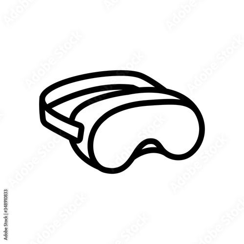 diopter swimming mask to improve eye vision icon vector. diopter swimming mask to improve eye vision sign. isolated contour symbol illustration