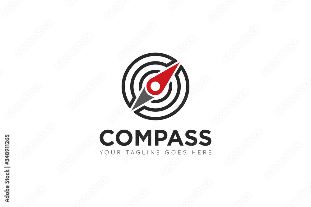compass logo and travel navigation icon vector illustration
