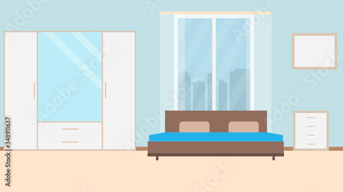 Sypialnia flat design
