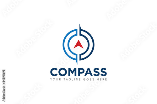 compass logo and travel navigation icon vector illustration