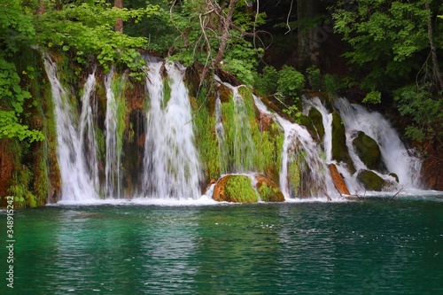 Waterfall in Plitvice  Croatia