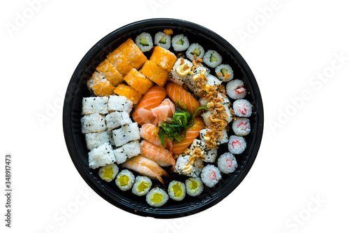 A fresh platter of sushi