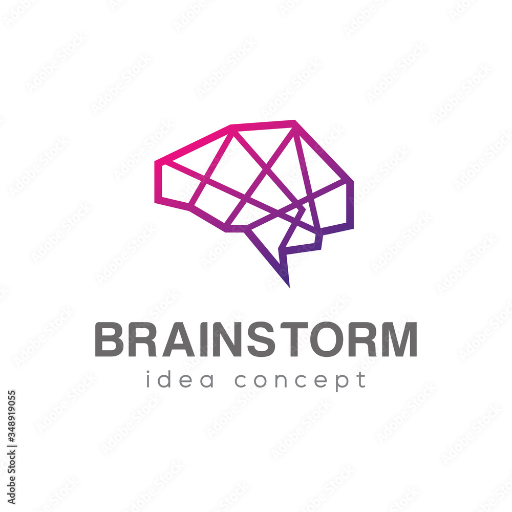 Brain logo. Brain icon. Brainstorm icon.Logo ideas. Brain vector. Concept Logo Design Template Brain logo. Brain icon. Brainstorm icon.Logo ideas. Brain vector. Concept Logo Design Template
