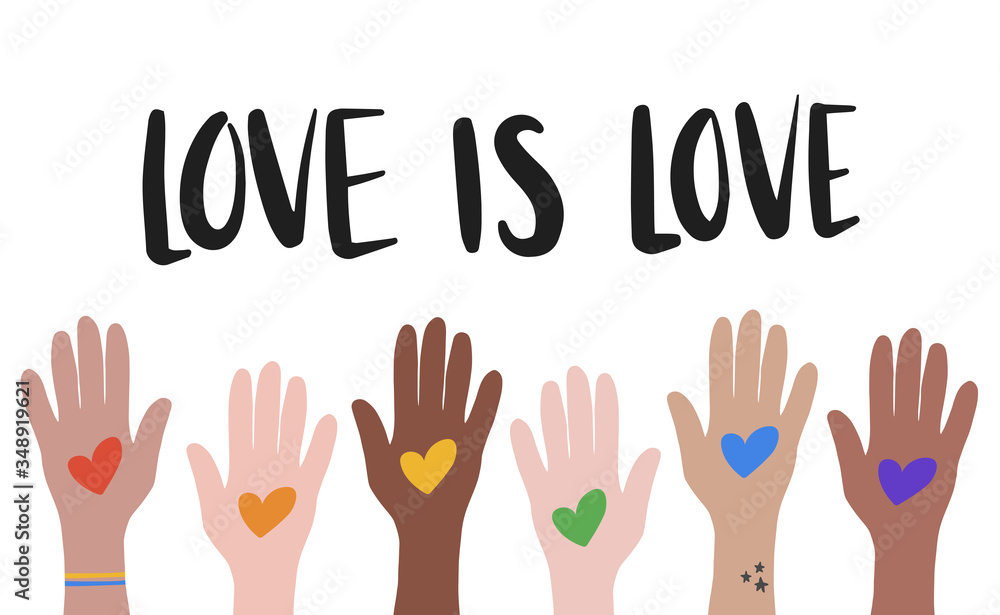 LGBT vector illustration. Concept for Pride day. Festival slogan. LGBT vector illustration. Concept for Pride day. Festival slogan.