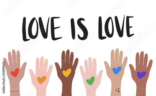 LGBT vector illustration. Concept for Pride day. Festival slogan.