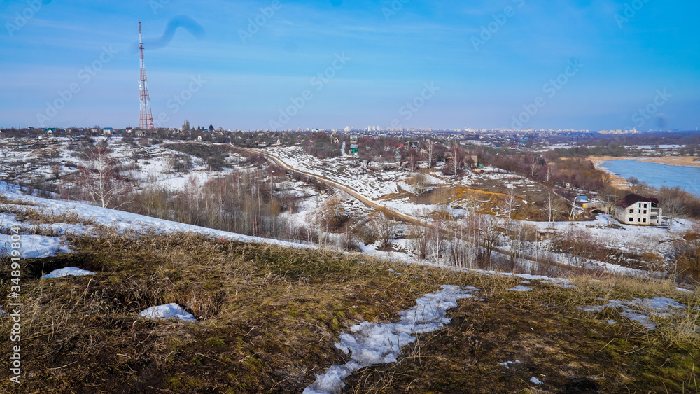 winter landscape with snow