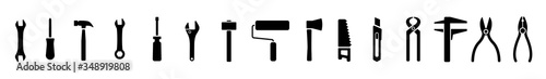 Working tools or instrument icon set