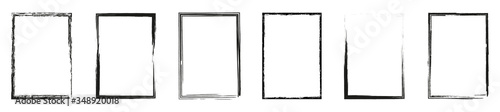 Grunge frame collection. Grounge border set. Vector illustration