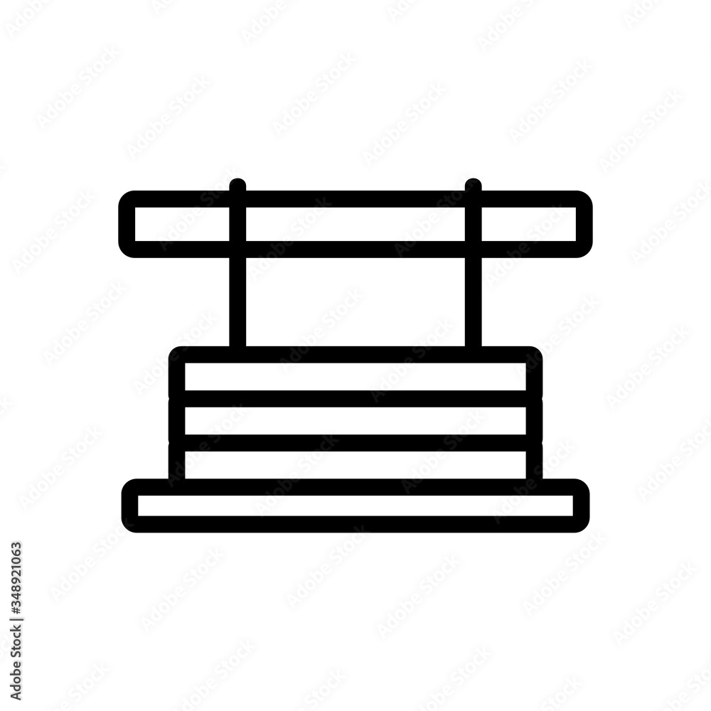 wooden hanging bench front view icon vector. wooden hanging bench front view sign. isolated contour symbol illustration wooden hanging bench front view icon vector. wooden hanging bench front view sign. isolated contour symbol illustration