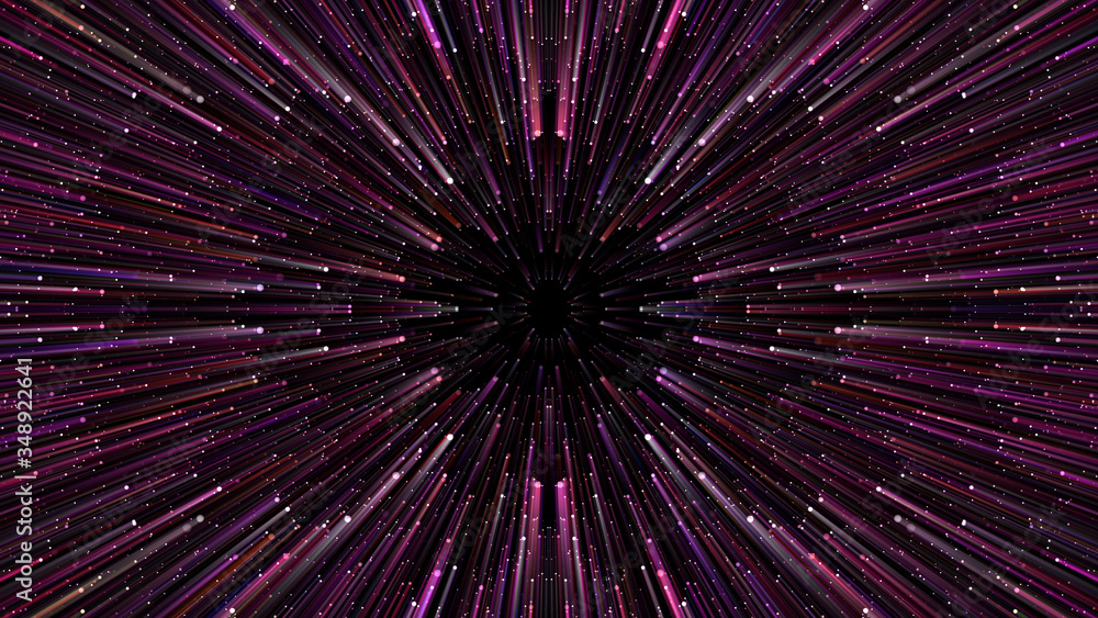 Naklejka premium Star Burst Warp Space StarField galaxy universe cosmic background