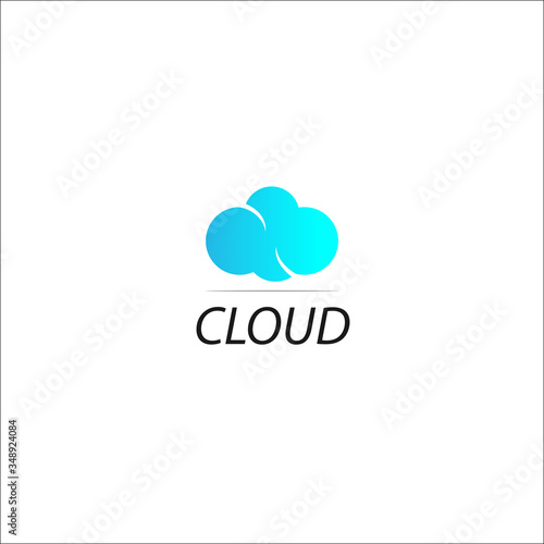 cloud logo design vector icon template modern