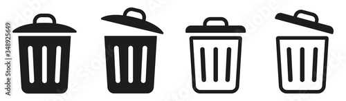 Trash can icon. Bin sign. Vector