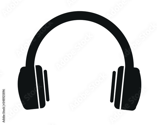 Head phone icon vector illustration.blue version  