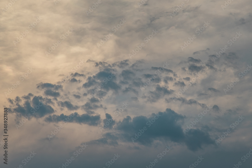 Beautiful sky with clouds background. The softness of the clouds and the brightness of the sky. Light blue background. Beautiful sky with clouds background. The softness of the clouds and the brightness of the sky. Light blue background.