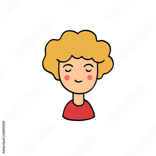 girl or boy avatar doodle icon