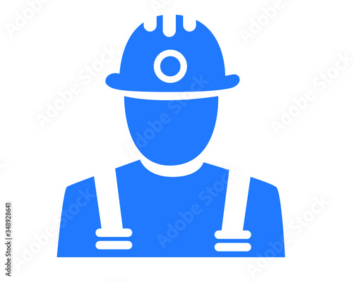 worker icon. industrial workers icon. (blue version)