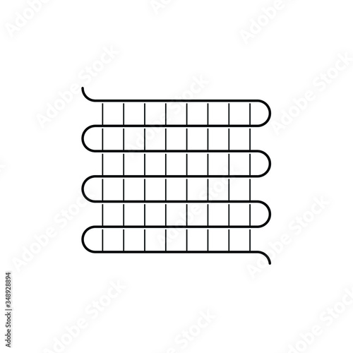air conditioner coil on white background. icon, vector, illustration