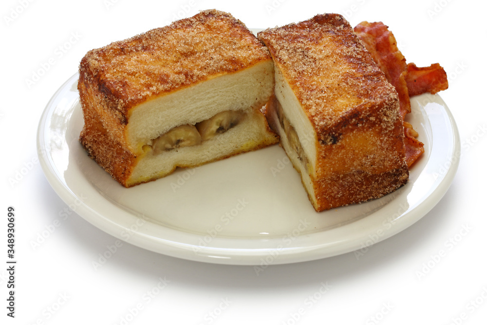 banana cinnamon french toast with bacon banana cinnamon french toast with bacon