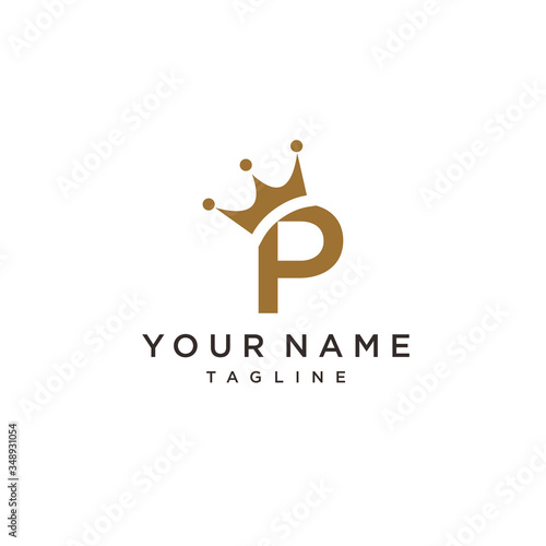 P king logo design. Premium letter P logo design. Luxury linear creative monogram.