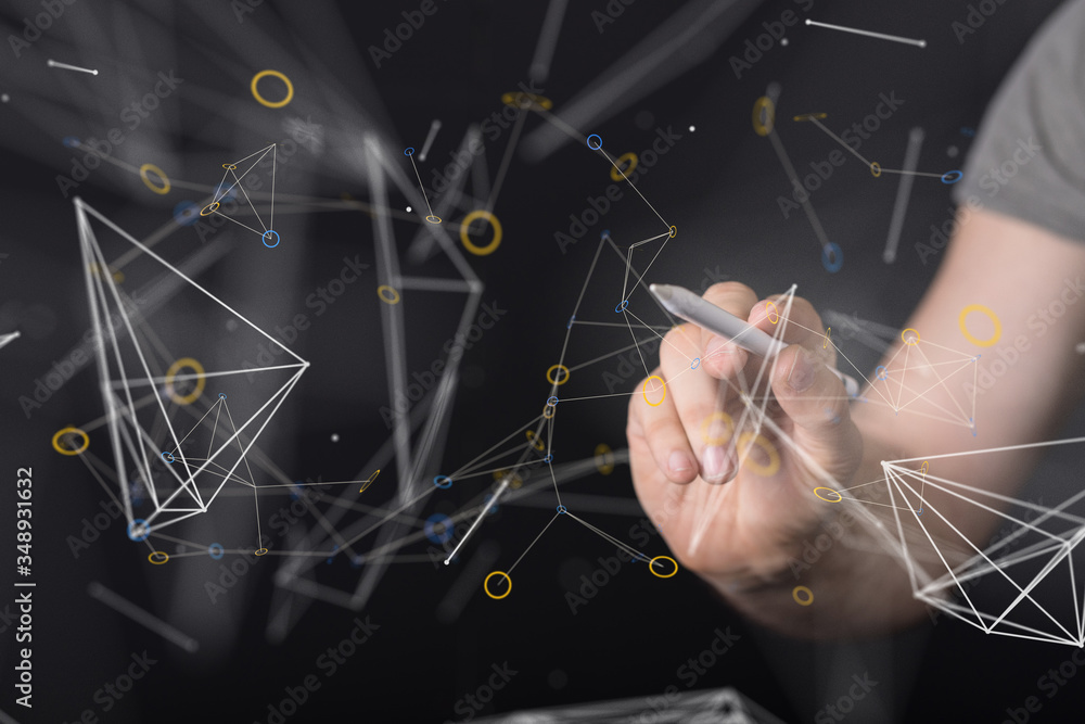 Fototapeta premium Business and communications group digital team.