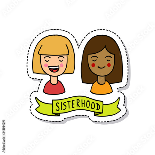 sisterhood doodle illustration