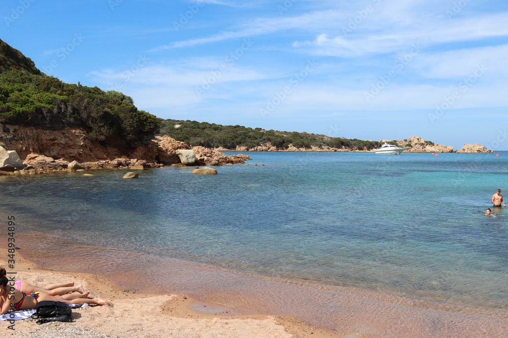La Maddalena, Sardinia, Italy - Beautiful sea bathes the Cala dello Spalmatore beach