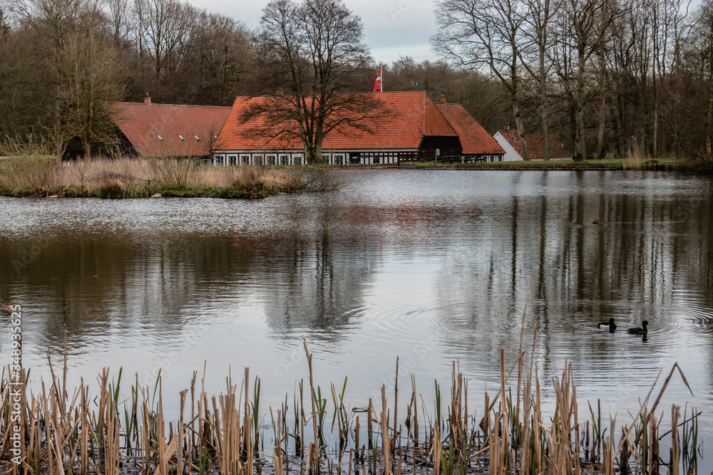 Fototapeta premium Old watermill in Boerkop, Denmark