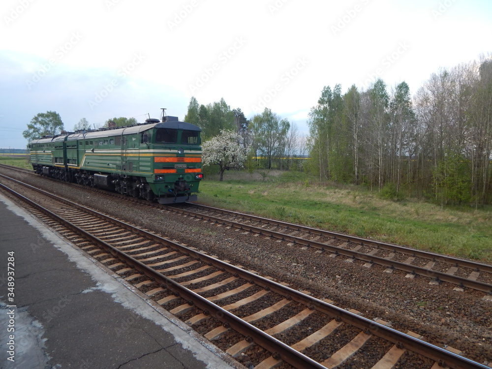 Fototapeta premium train on the railway