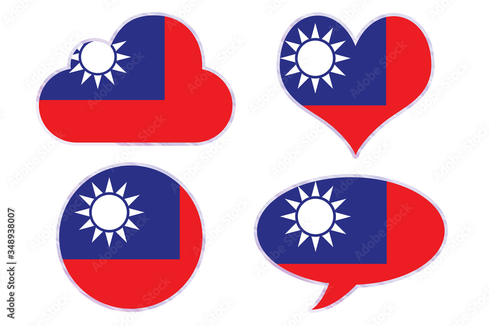 Taiwan flag in different shapes Taiwan flag in different shapes