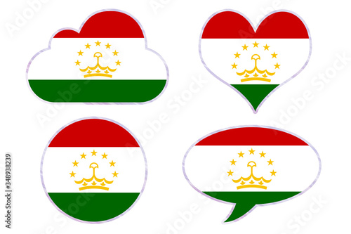 Tajikistan flag in different shapes Free Download Tajikistan flag in different shapes - GFXLoad
