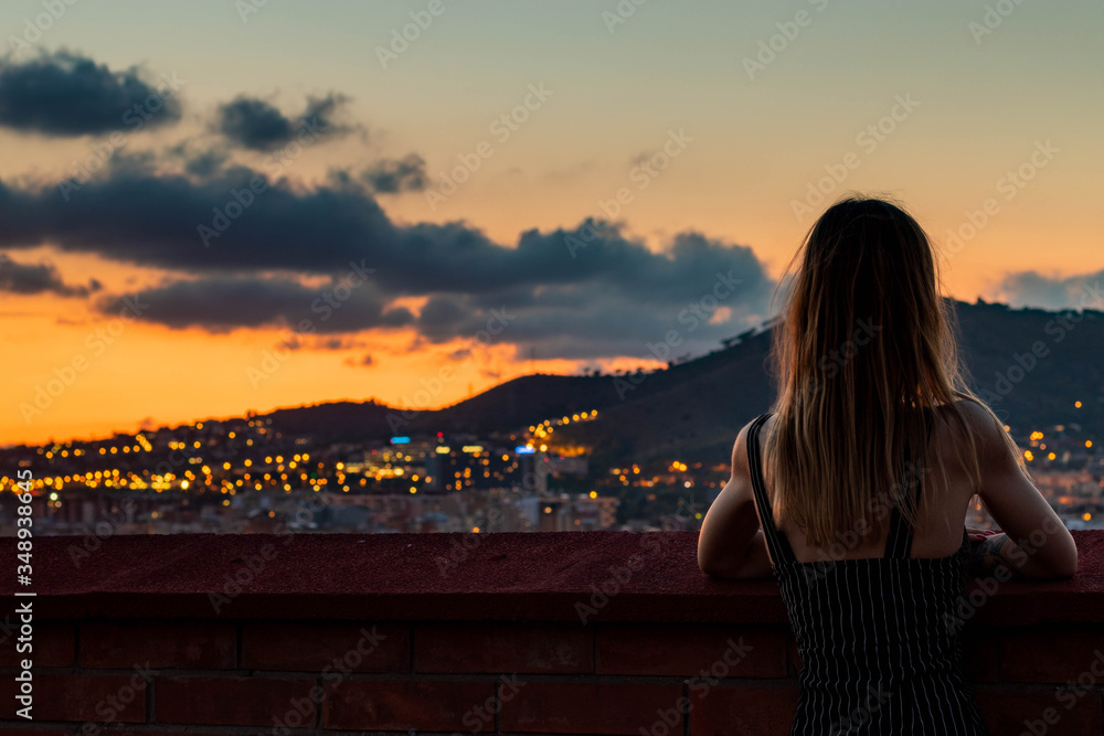 Beautiful city view at sunset Beautiful city view at sunset