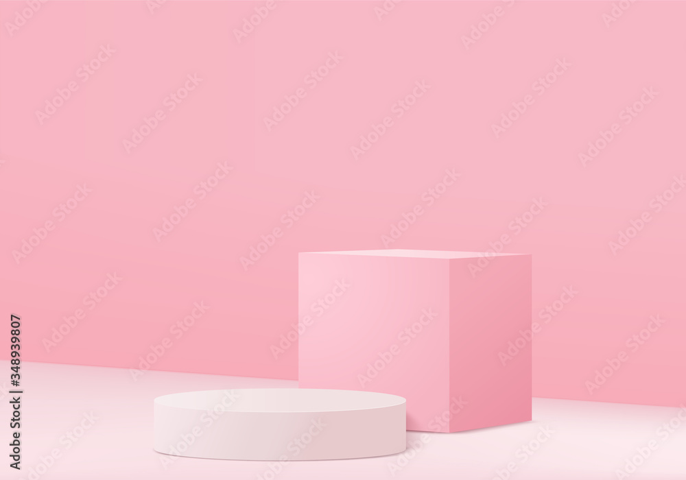 Minimal Podium and scene with 3d render vector in abstract pink background composition, 3d illustration mock up scene geometry shape platform forms for product display. stage for awards in modern. Minimal Podium and scene with 3d render vector in abstract pink background composition, 3d illustration mock up scene geometry shape platform forms for product display. stage for awards in modern.