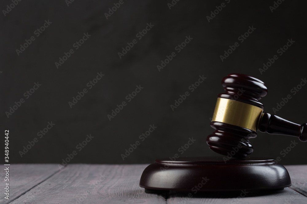 Wooden gavel - law and auction concept Wooden gavel - law and auction concept