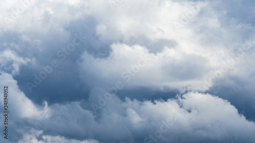 Fototapeta Naklejka Na Ścianę i Meble -  different shapes of clouds in the blue sky. cloud background.