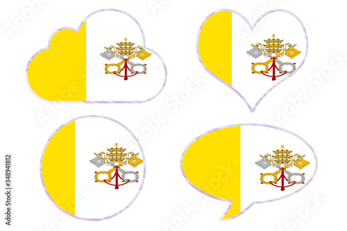 Vatican City flag in different shapes