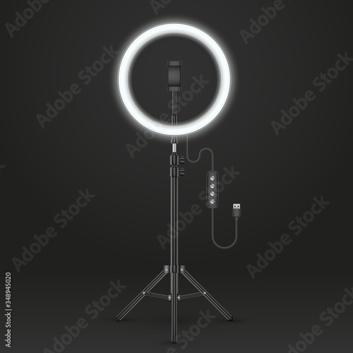 Studio lamp light ring or LED selfie lamp