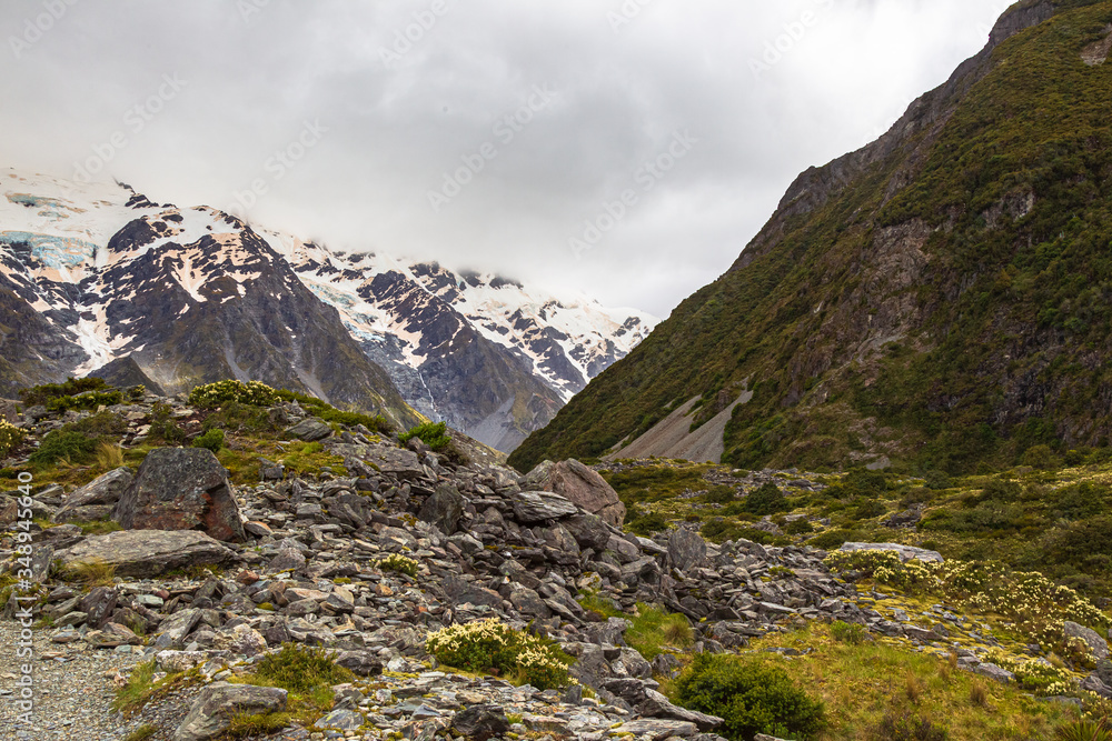 Scree in the Southern Alps. South Island, New Zealand Scree in the Southern Alps. South Island, New Zealand